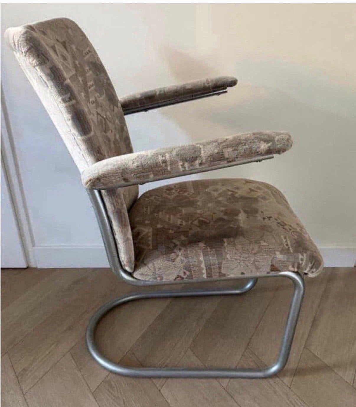 Vintage fauteuil ontworpenToon de Wit voor Gebroeders De Wit, Ophalen, Overige kleuren, Zo goed als nieuw, Metaal