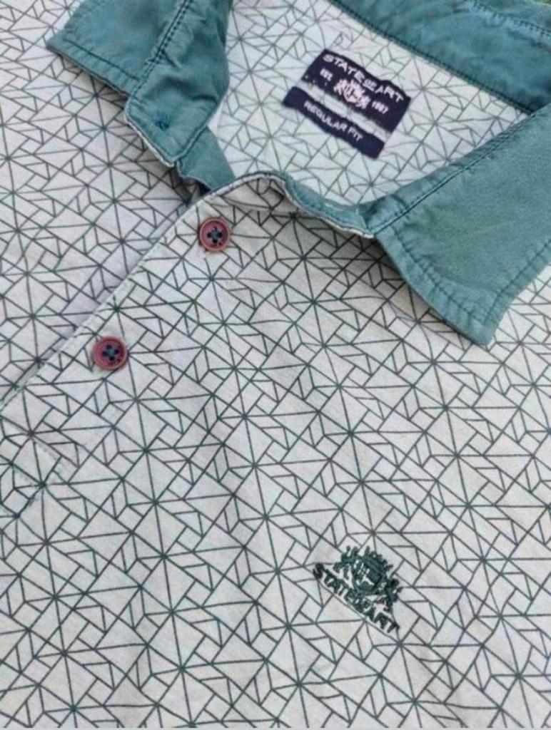State of Art polo shirt grafische prints Maat L, Kleding | Heren, State of Art, Maat 52/54 (L), ., Ophalen of Verzenden