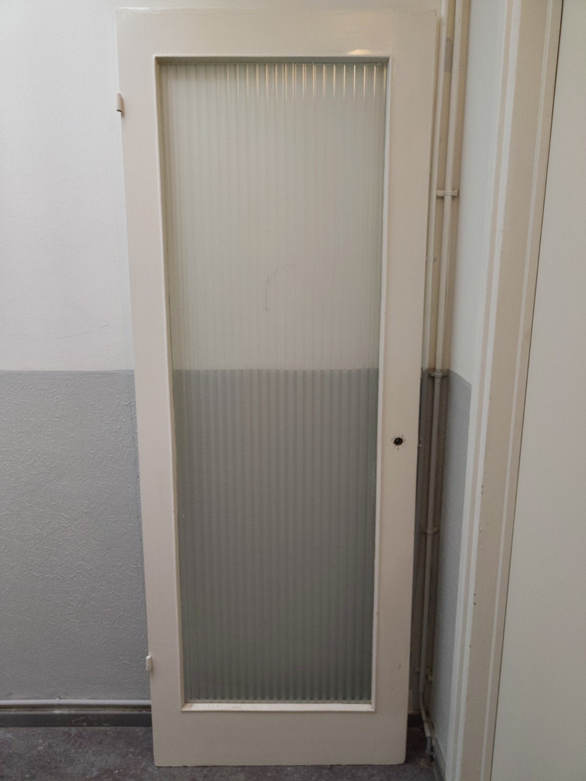 Massief houten retro binnen deur, Doe-het-zelf en Verbouw, Ophalen, Gebruikt, Minder dan 80 cm, Binnendeur