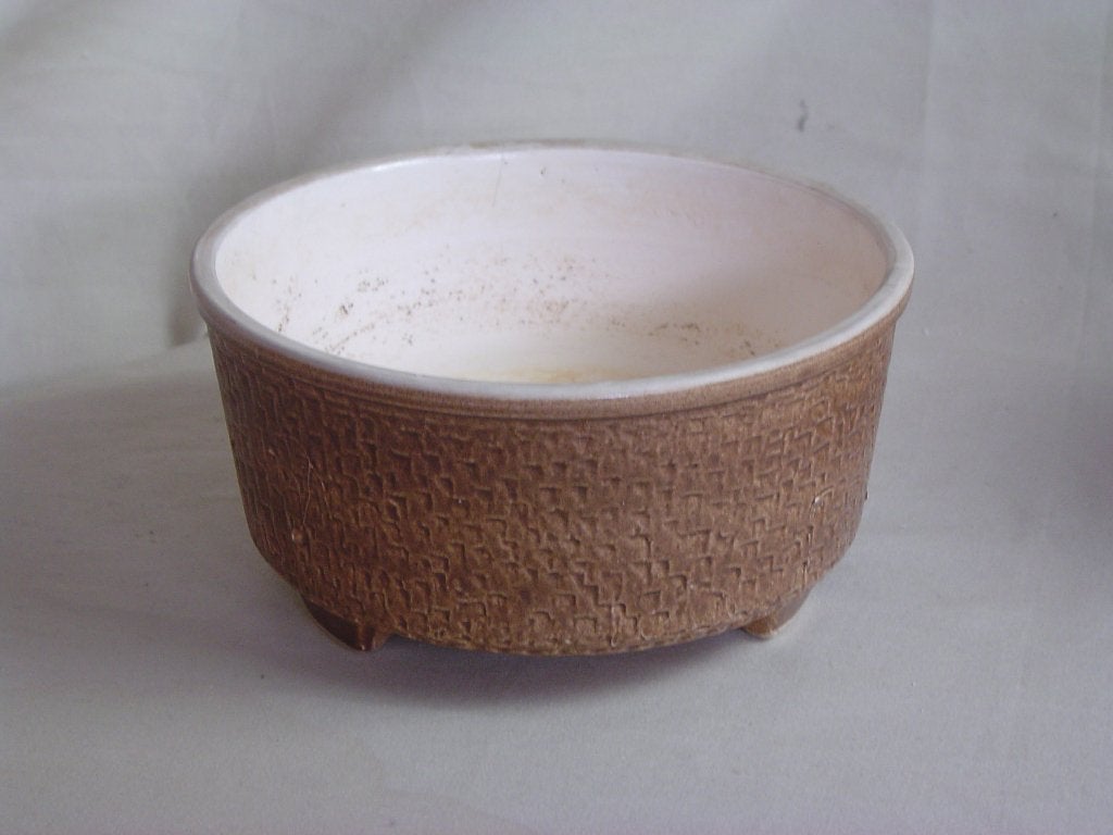 Vintage Hekla aardewerken plantenschaal op pootjes jaren 60, Gebruikt, Rond, Binnen, Ophalen of Verzenden