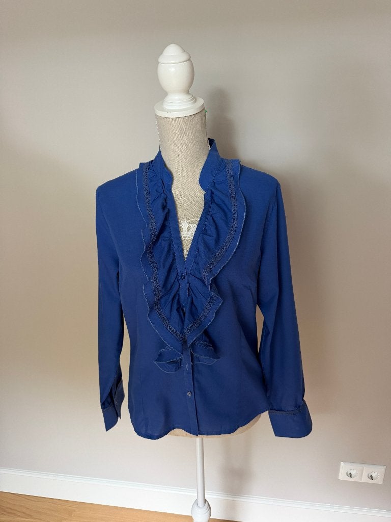 Blouse Promiss blauw, Kleding | Dames, Ophalen, Promiss, Blauw, Zo goed als nieuw