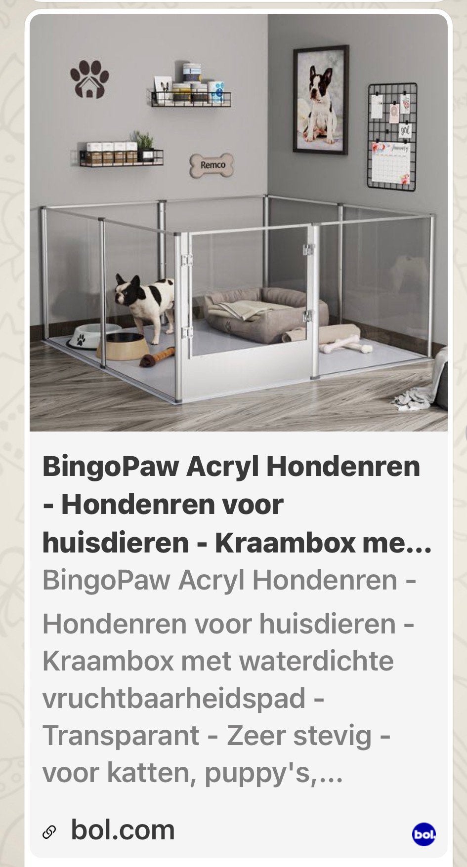 Hondenren - Kraambox - huisdieren, Dieren en Toebehoren, Ophalen, 110 cm of meer, Minder dan 65 cm, Hondenhok