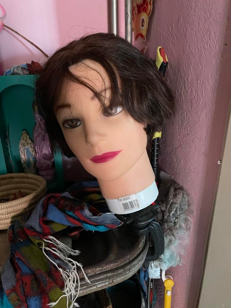 Mannequin Hoofd met Haar - Displaymodel, Ophalen of Verzenden, Gebruikt