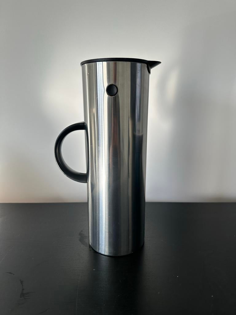 Grote Stelton RVS Thermoskan, Zilver, Ophalen of Verzenden, Metaal, Overige merken