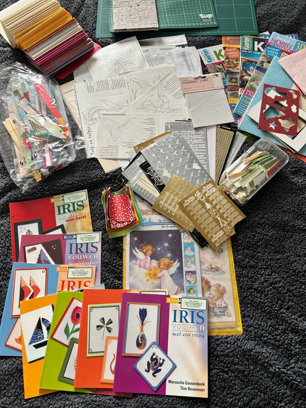 Grote knutselset: Iris vouwen, kaarten maken en meer!, Hobby en Vrije tijd, Ophalen, Gebruikt, Meerkleurig, Papier of Karton