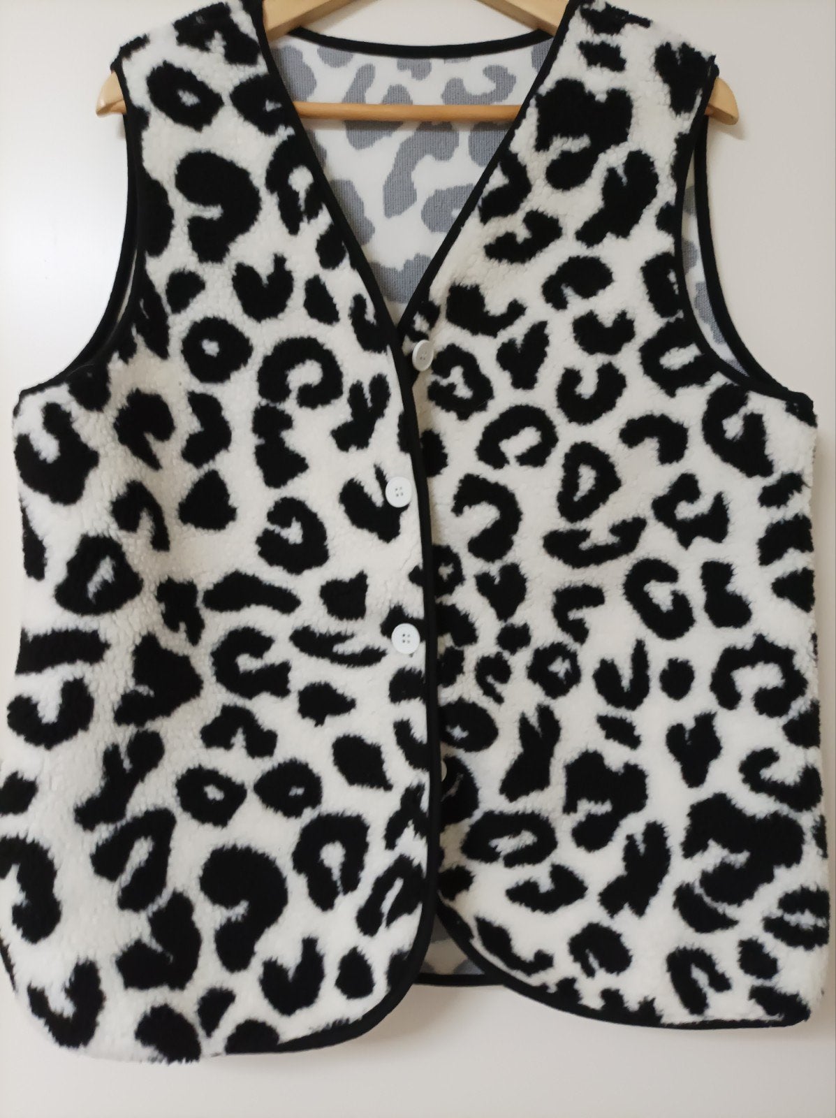 Vlotte zwarte tijgerprint gilet L, Ophalen of Verzenden