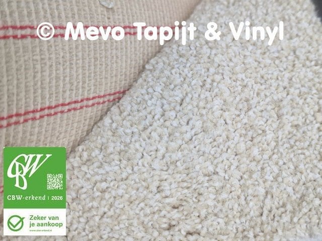 Bonaparte Tapijt, Frisé, Ecru Lengte 1.20  x 4 meter, Ophalen, MeVo tapijt en vinyl, Bonaparte tapijt, Nieuw
