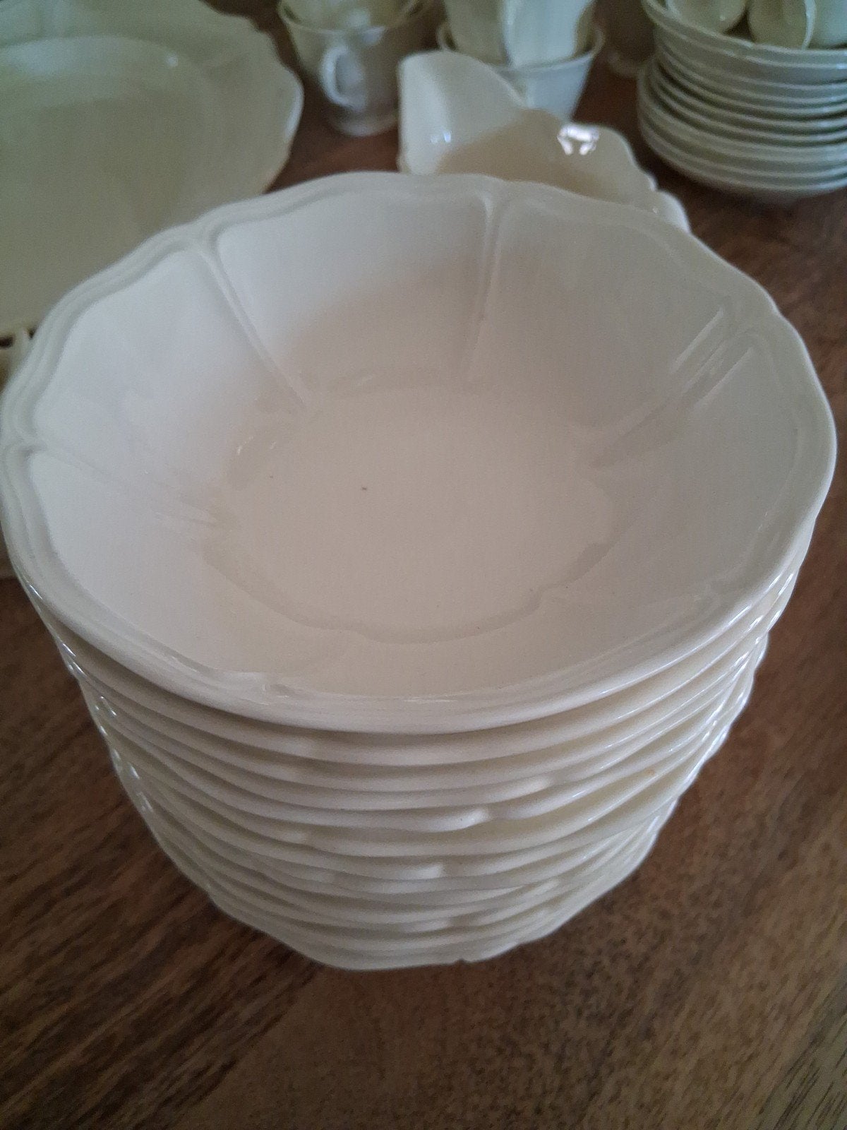 Wedgwood Queens Plain Dessert/Papschaaktjes 16 cm, Ophalen, Zo goed als nieuw, Porselein