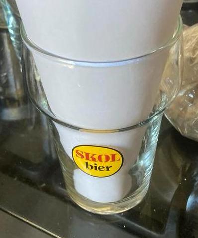 Skol Bier vintage glas, Verzamelen, Ophalen of Verzenden, Zo goed als nieuw