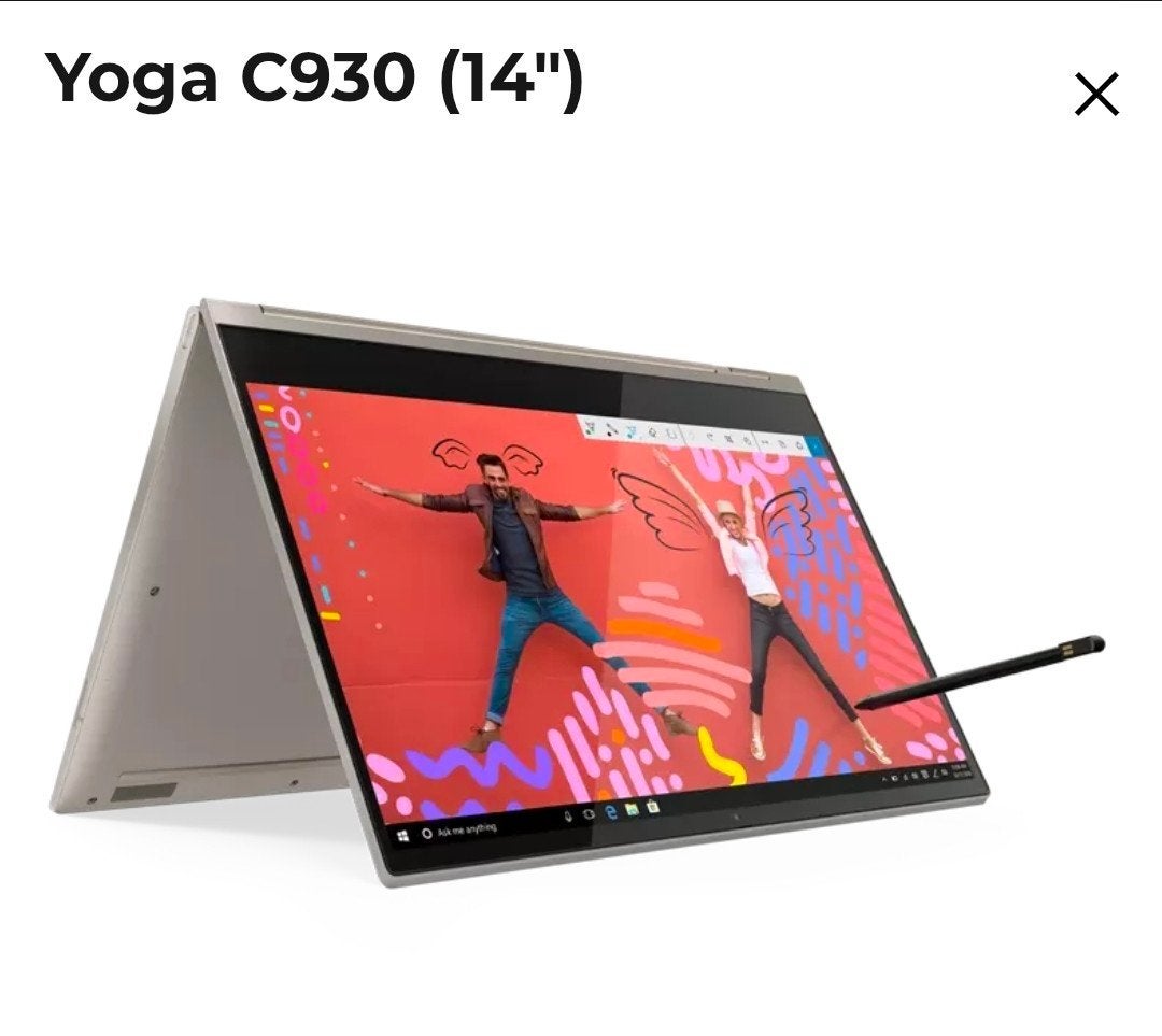 Lenovo Yoga C930 Laptop & tablet, 14", touchscreen, Dolby, Ophalen of Verzenden, Gebruikt