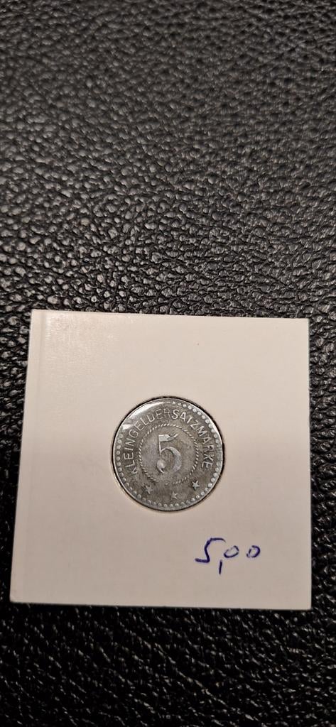 Duits notgeld 5 pfennig 1917 Mosbach zink, Ophalen of Verzenden, Duitsland