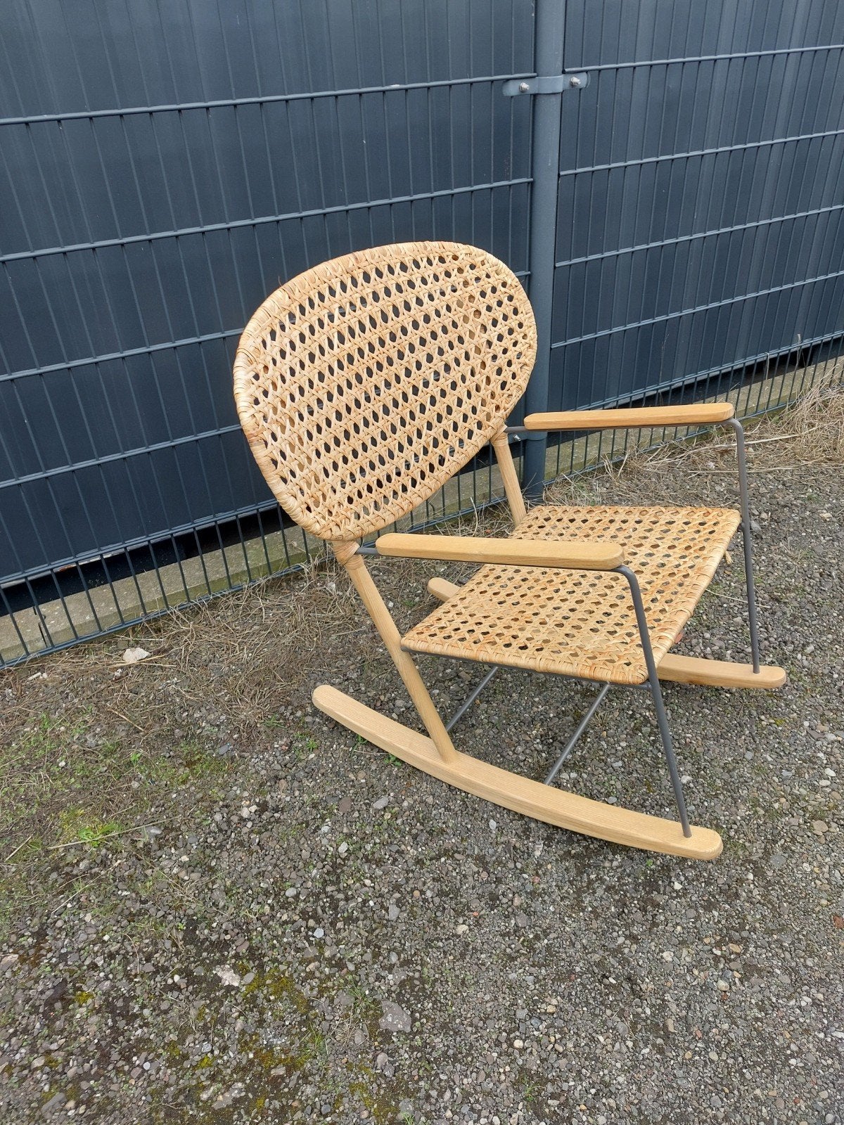 Ikea Rieten Rotan Schommelstoel Tuinstoel Gronadal, Huis en Inrichting, Ophalen, Zo goed als nieuw, Bruin, Eén