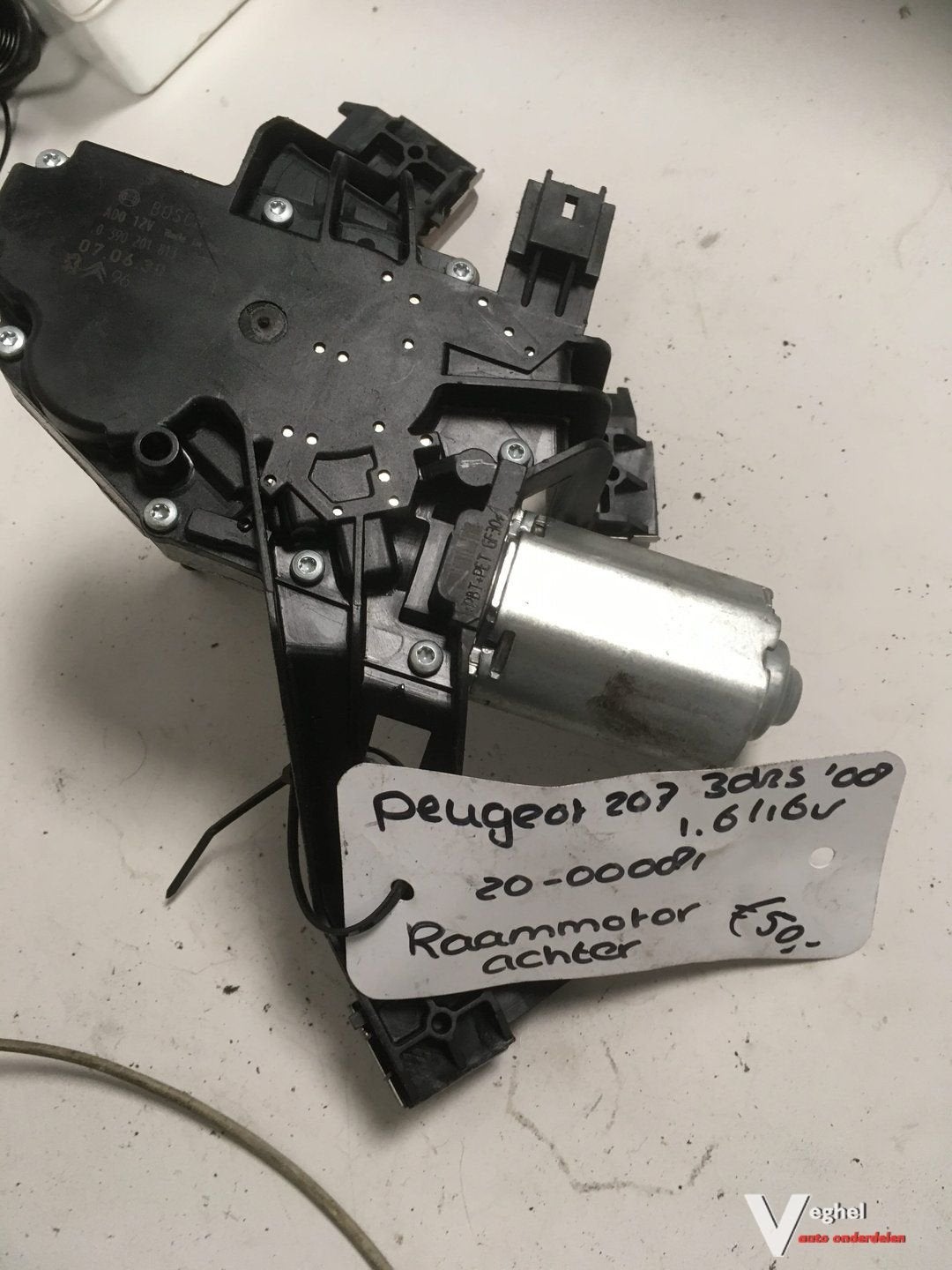 Peugeot 207 3 drs 2008 ruitenwissermotor achter, Gebruikt, -, -, Ophalen of Verzenden