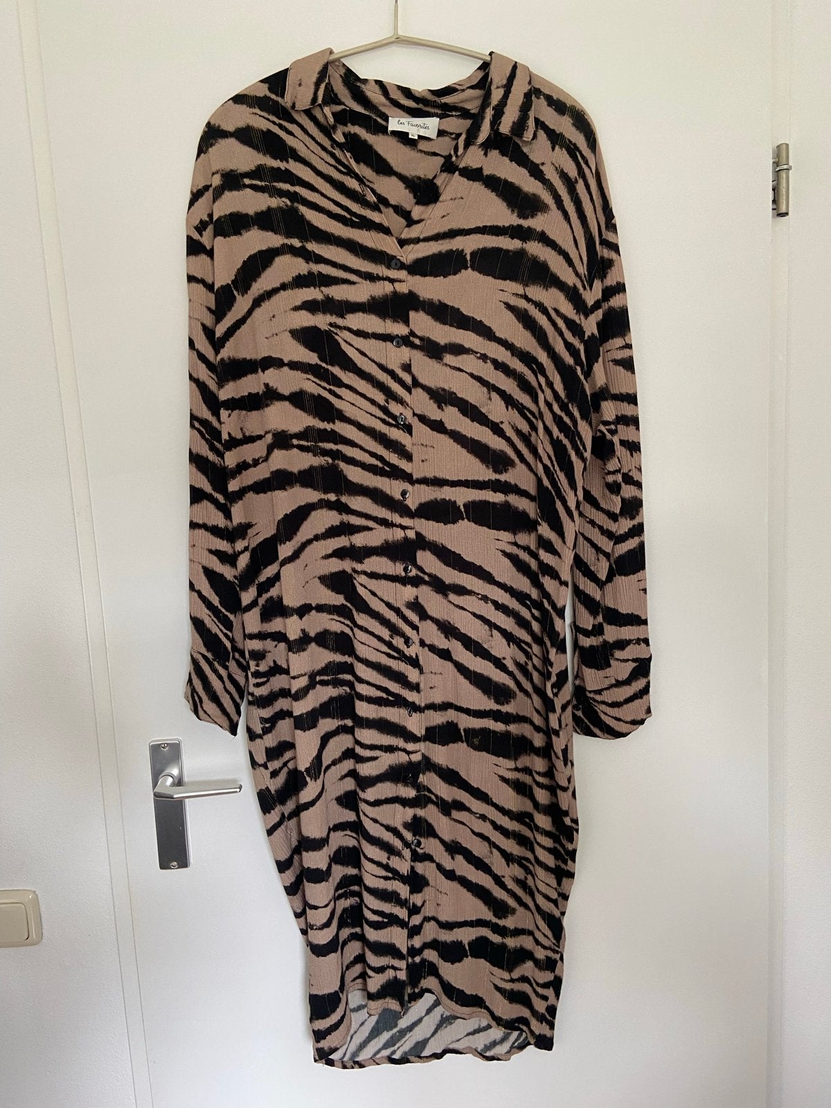 Les Favorites jurk met zebraprint - Maat XL, Bruin, Maat 46/48 (XL) of groter, Ophalen of Verzenden, Zo goed als nieuw