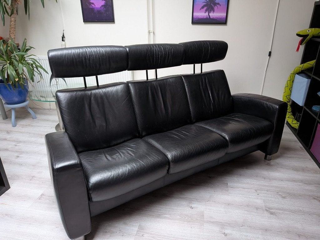 Stressless 3-zits bank individueel verstelbaar  design, Huis en Inrichting, Ophalen, Gebruikt, 150 tot 200 cm, Driepersoons