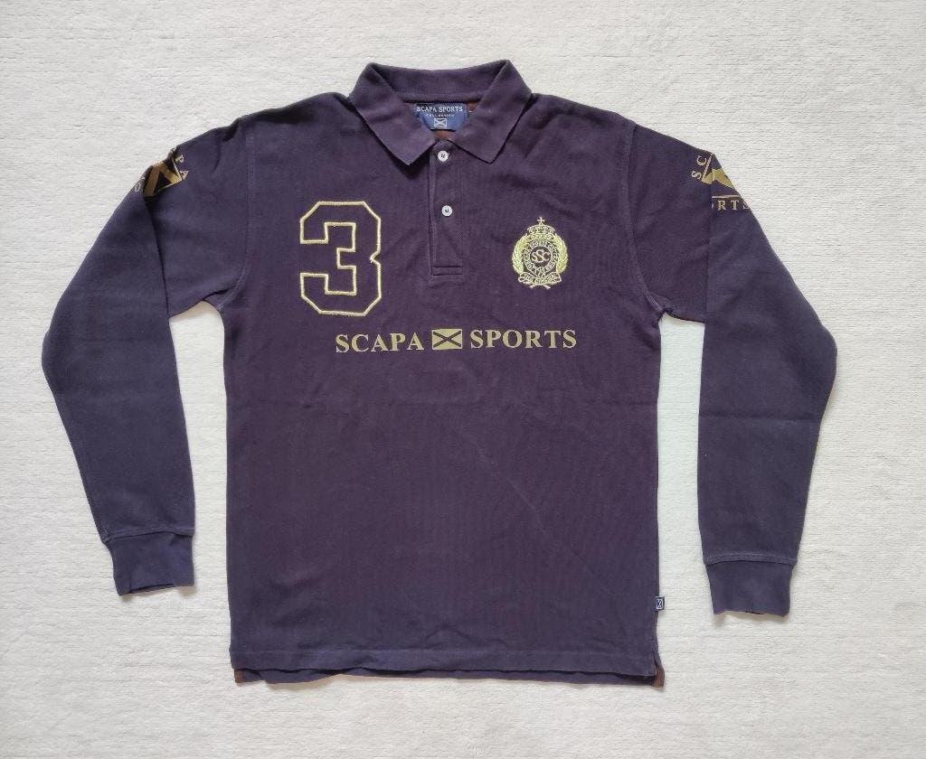 Scapa Sports polotrui zwart met gouden letters en cijfers, Zwart, Ophalen of Verzenden, Zo goed als nieuw, Maat 46 (S) of kleiner