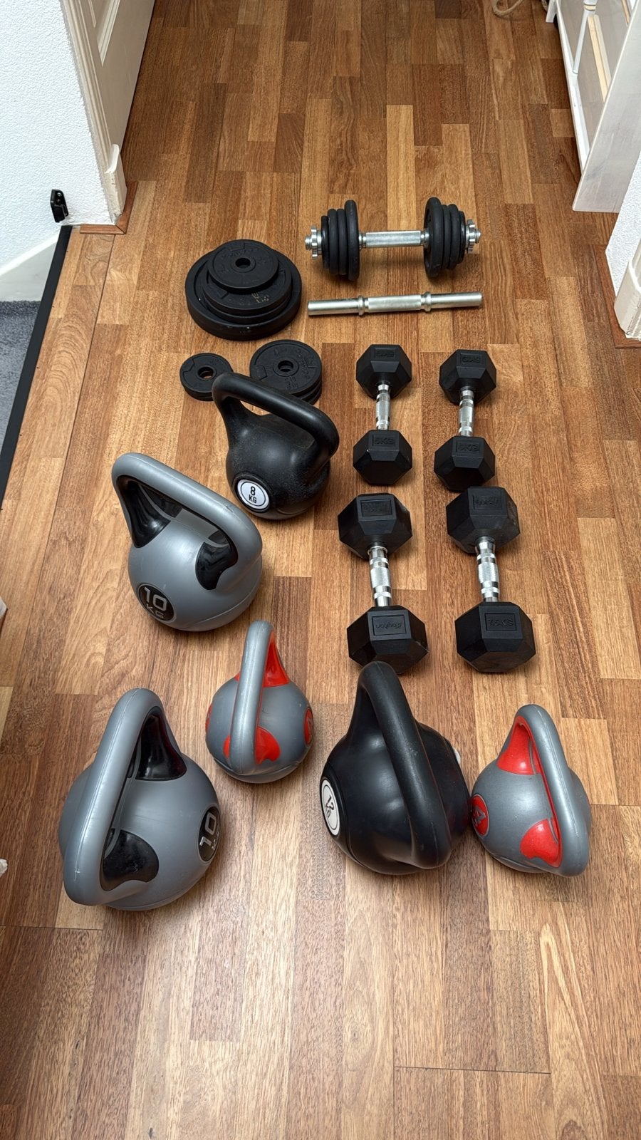 Complete Fitness Set: Halters, Kettlebells & Gewichten, Ophalen, Gebruikt, Armen, Dumbbell