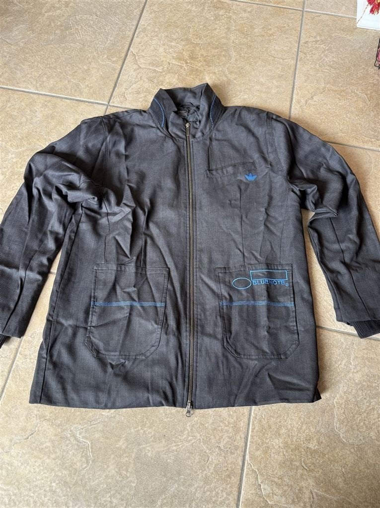Adidas Originals Blue Note Pinstripe Track Jacket L Zwar Bla, Verzenden, Zo goed als nieuw, Blauw