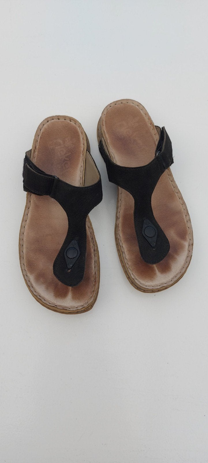 Rieker slippers maat 37, Slippers, Zwart, Ophalen of Verzenden, Gedragen