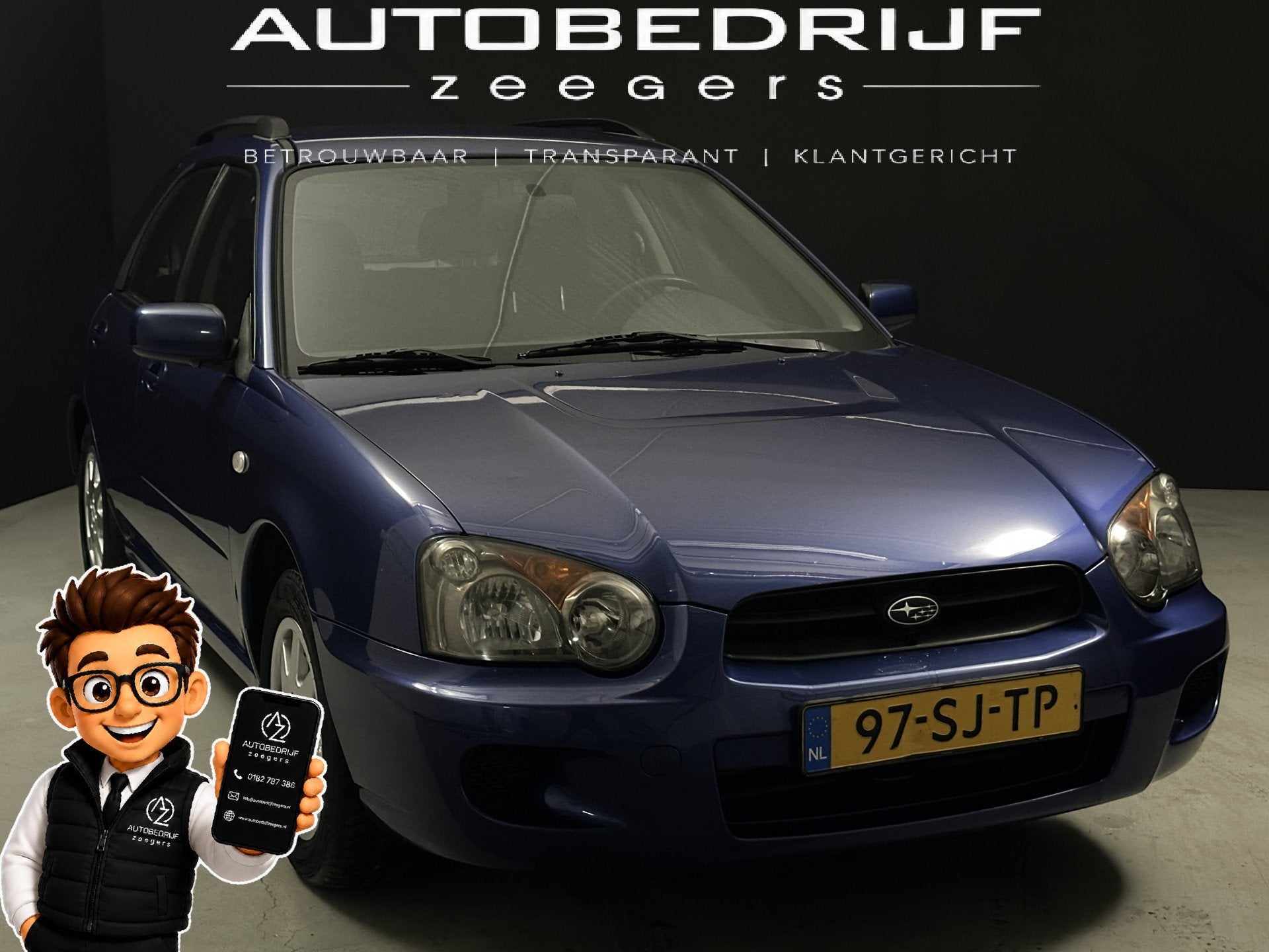 Subaru Impreza Plus 1.6 TS AWD *Lage KM*NAP*AC* (bj 2006), Auto's, Gebruikt, 4 cilinders, Blauw, Origineel Nederlands