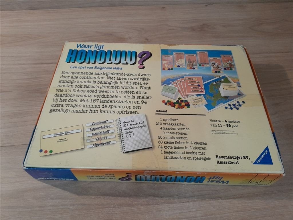 Waar ligt Honolulu - topo aardrijkskunde spel - s5772, Verzenden, Zo goed als nieuw