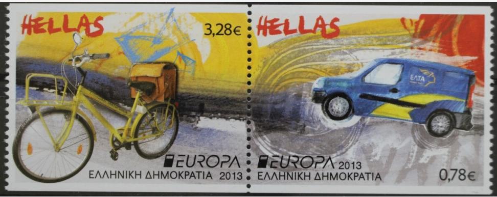 2013 Griekenland serie Europa post vervoermiddelen, Ophalen of Verzenden, Griekenland, Postfris