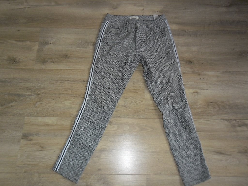 Para Mi Zwart/Witte Broek High Waist Skinny Met Print Mt 40, Maat 38/40 (M), Para Mi, Zwart, Ophalen of Verzenden
