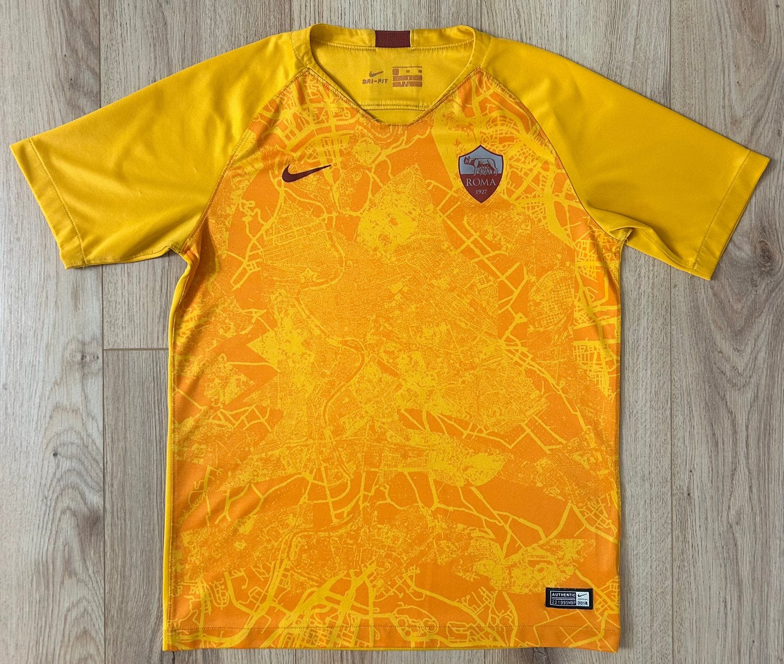 Nike Dry Fit Roma voetbalshirt shirt oranje XL 164 170 176, Maat XS of kleiner, Ophalen of Verzenden, Zo goed als nieuw, Shirt