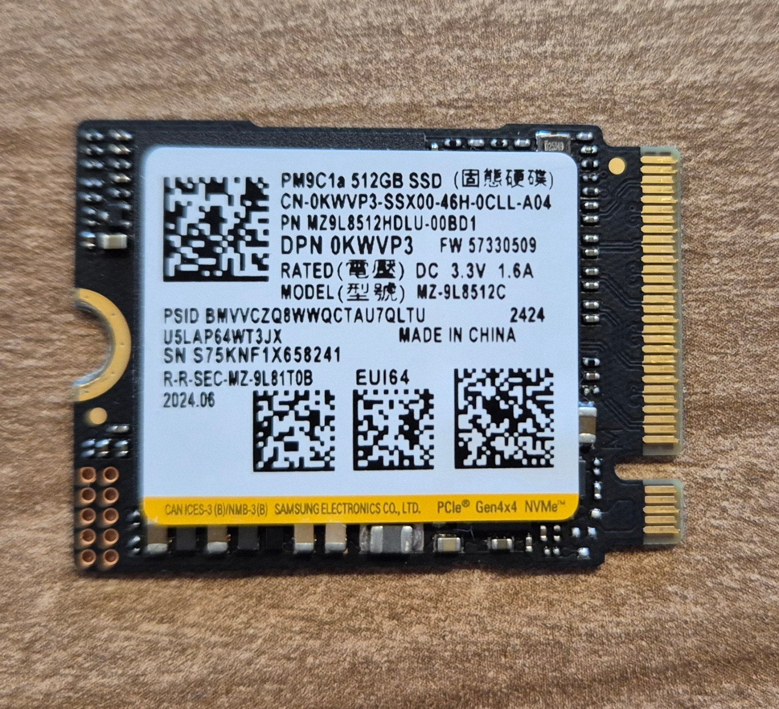 Samsung PM9C1a 512GB NVMe SSD nieuwstaat, Computers en Software, Harde schijven, Intern, Verzenden, 512GB, SSD
