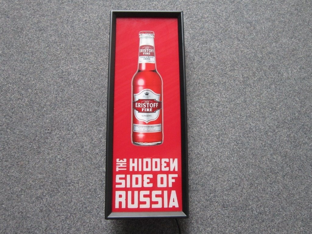 ERISTOFF VODKA LICHTRECLAME, Ophalen, Nieuw, Lichtbak of (neon) lamp