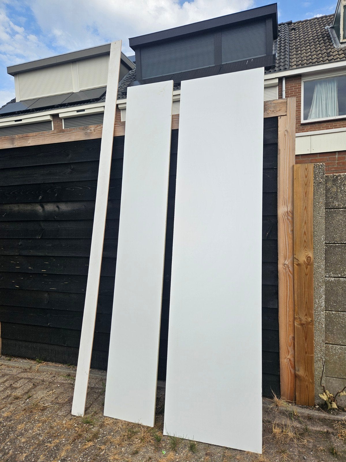 MDF en houten plint, Ophalen, Minder dan 100 cm, Wit, Nieuw
