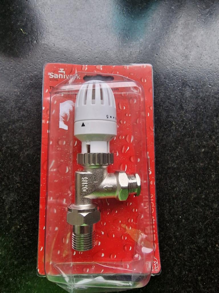 Sanivesk Thermostatische Radiatorkraan - Verkeerd Haaks, Ophalen of Verzenden, Nieuw, Thermostaat