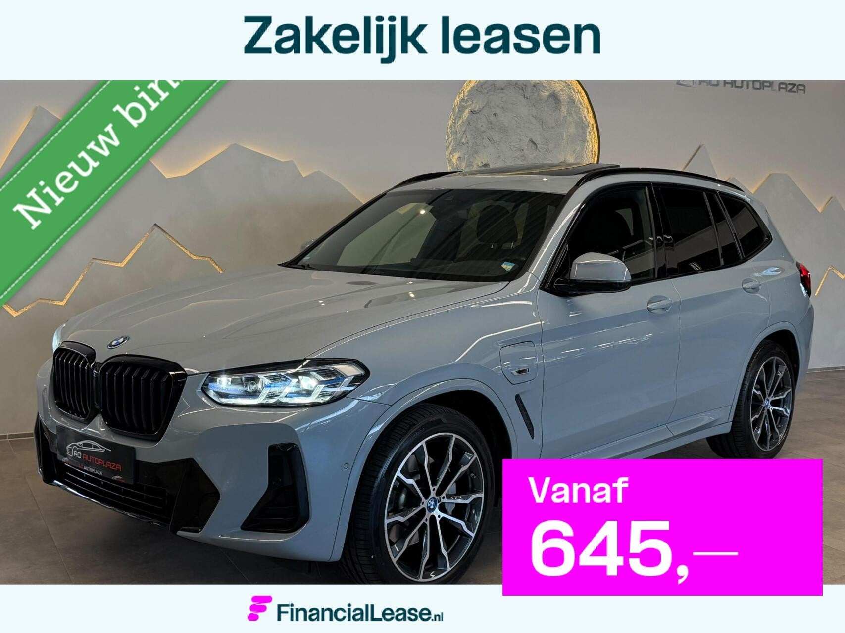 BMW X3 xDrive30e M Sport Brooklyn grey Panorama/Keyless/Trek, Automaat, 1998 cc, Zwart, Leder