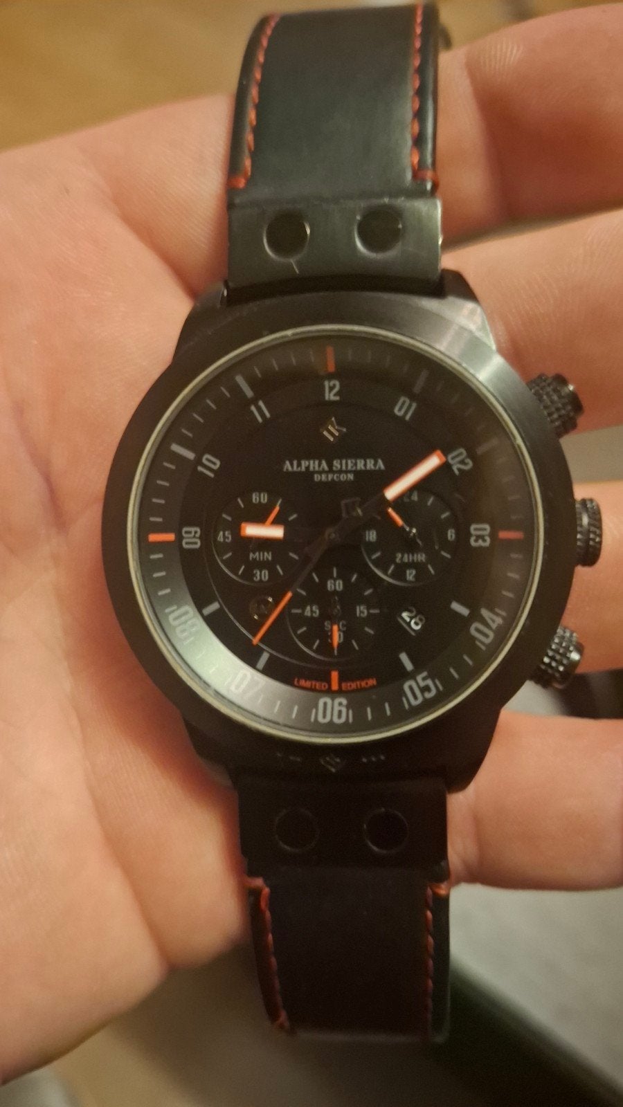Alpha Sierra DEFCON Limited Edition Herenhorloge, Overige merken, Leer, Staal, Polshorloge