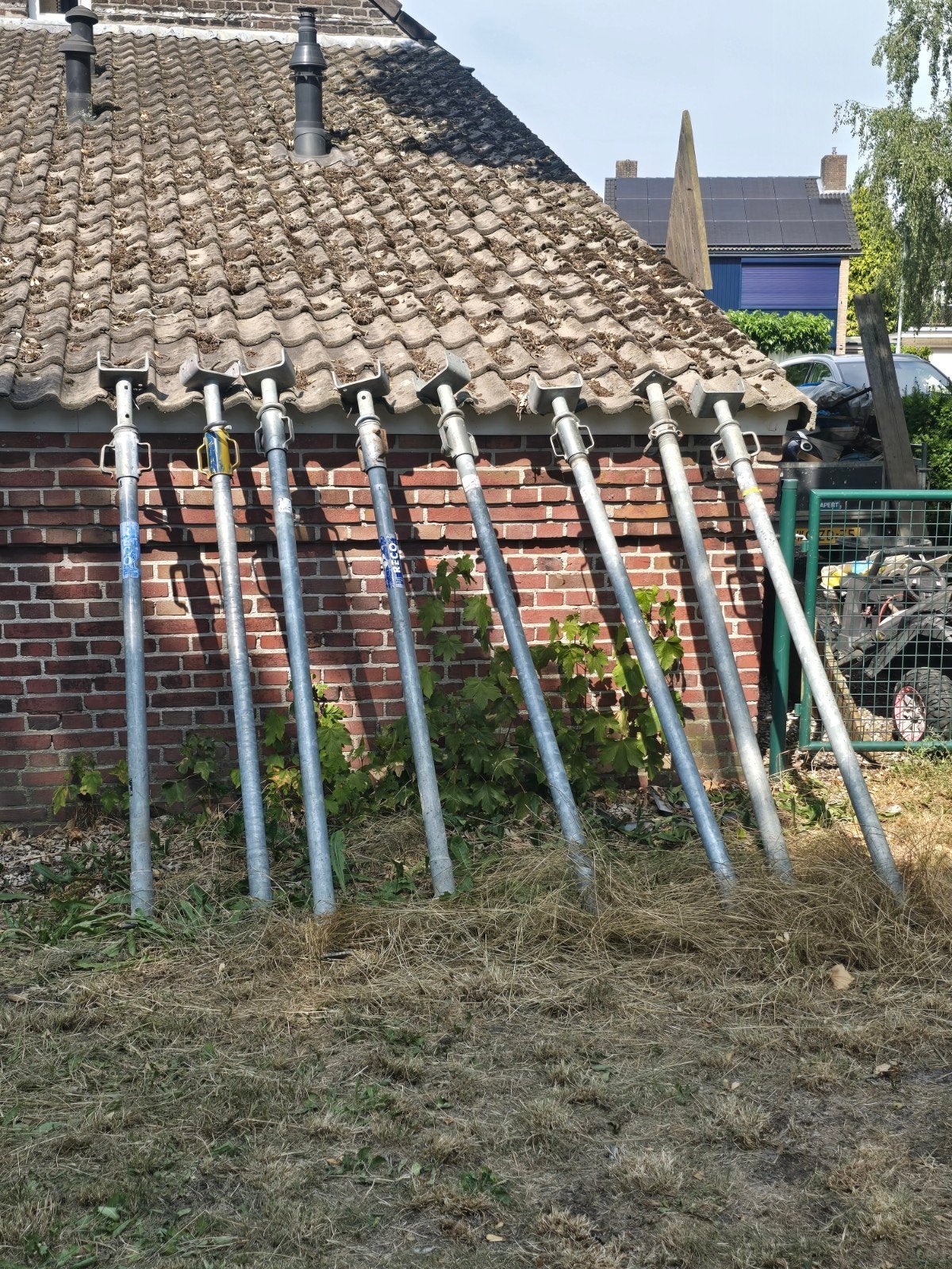 8x Stempel/Stutten gebruikt tijdens verbouwing, Doe-het-zelf en Verbouw, Steigers, Ophalen, Gebruikt, Overige typen, Minder dan 2 meter