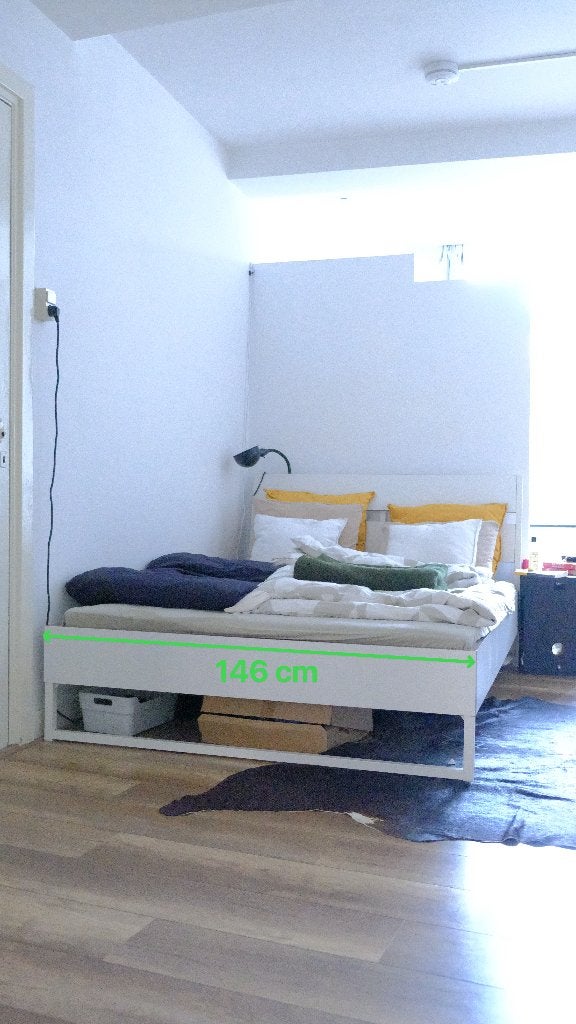 Queen sized bed, Ophalen, Gebruikt, Wit, Tweepersoons