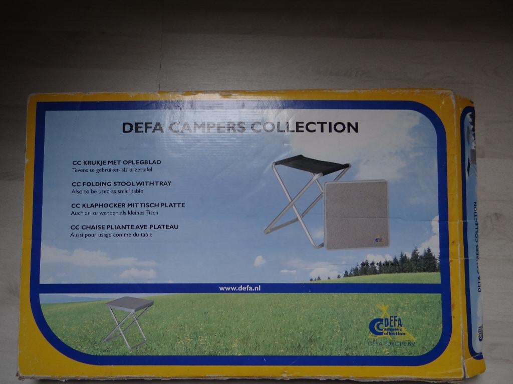 Defa camping krukje met oplegblad, Caravans en Kamperen, Kampeeraccessoires, Ophalen of Verzenden, Zo goed als nieuw