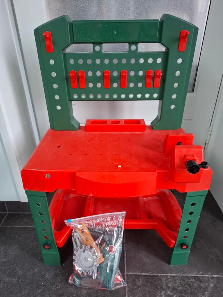 Bosch Werkbank voor Kinderen met Gereedschap, Ophalen, Gebruikt, Bouwen