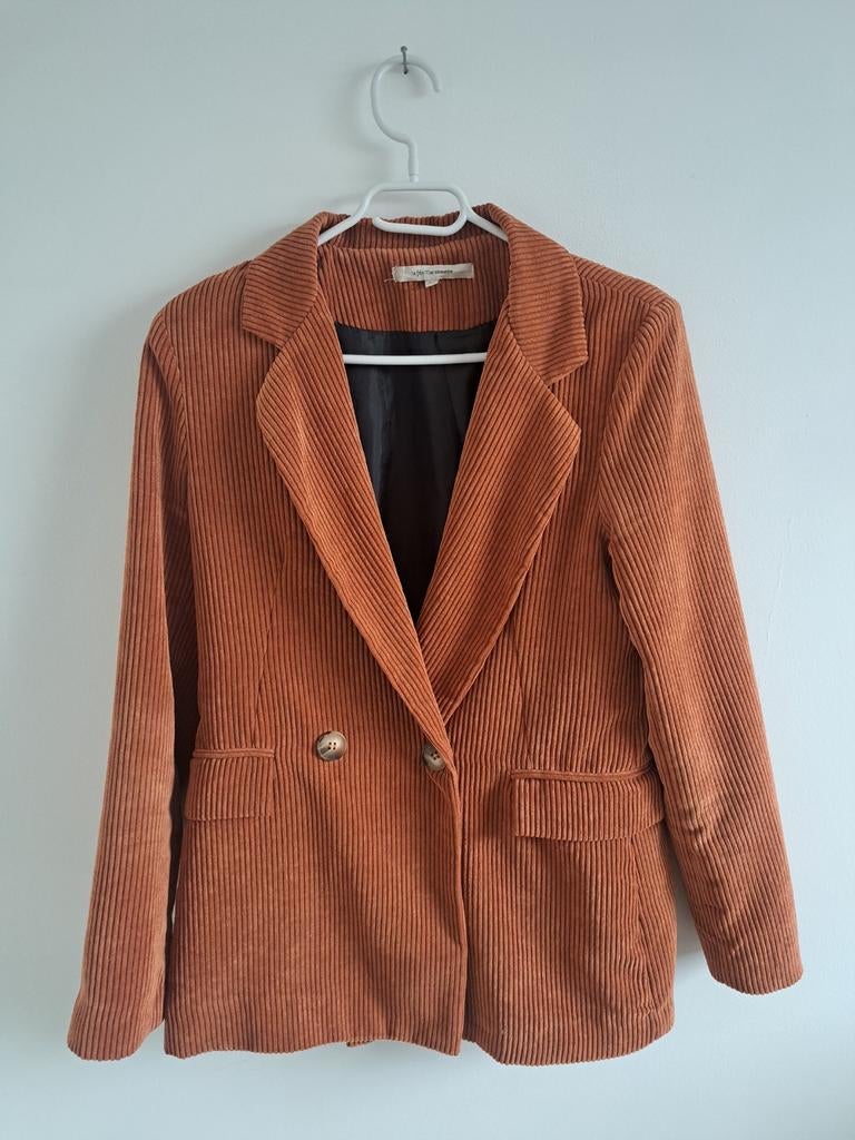 La Fée Maraboutée ribfluwelen blazer maat 38, Maat 38/40 (M), Oranje, Ophalen of Verzenden, Zo goed als nieuw