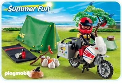 5438 motorrijder op de camping, Kinderen en Baby's, Speelgoed | Playmobil, Ophalen of Verzenden, Nieuw, Complete set