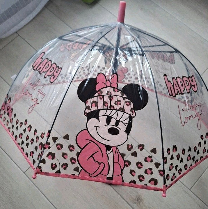Minnie Mouse paraplu meisjes transparant, Ophalen of Verzenden, Transparant, Roze
