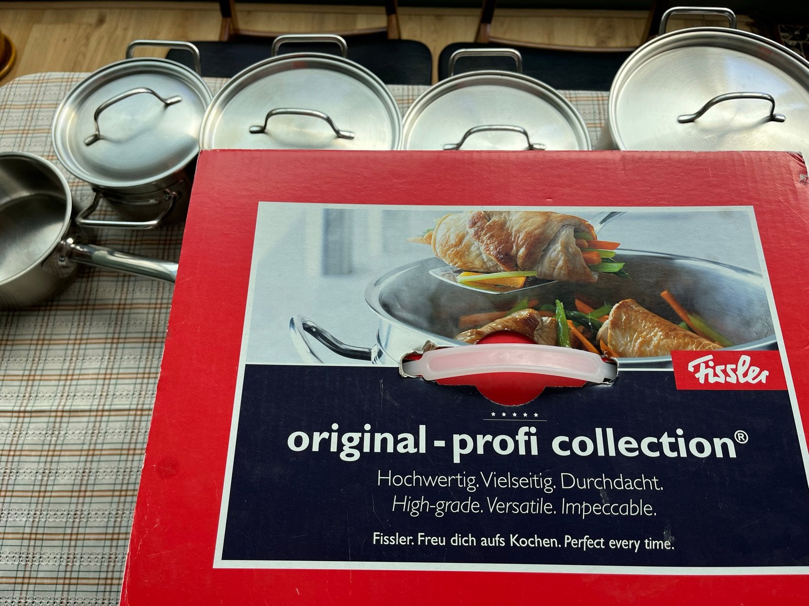 Fissler Pannenset - RVS, Gebruikt, Ophalen of Verzenden, Fissler, Rvs