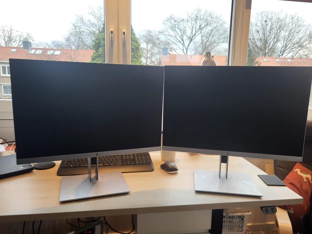 2 x HP E243i LCD 24 inch Monitor, Computers en Software, Monitoren, Ophalen, Gebruikt, 24 (61cm), Full HD