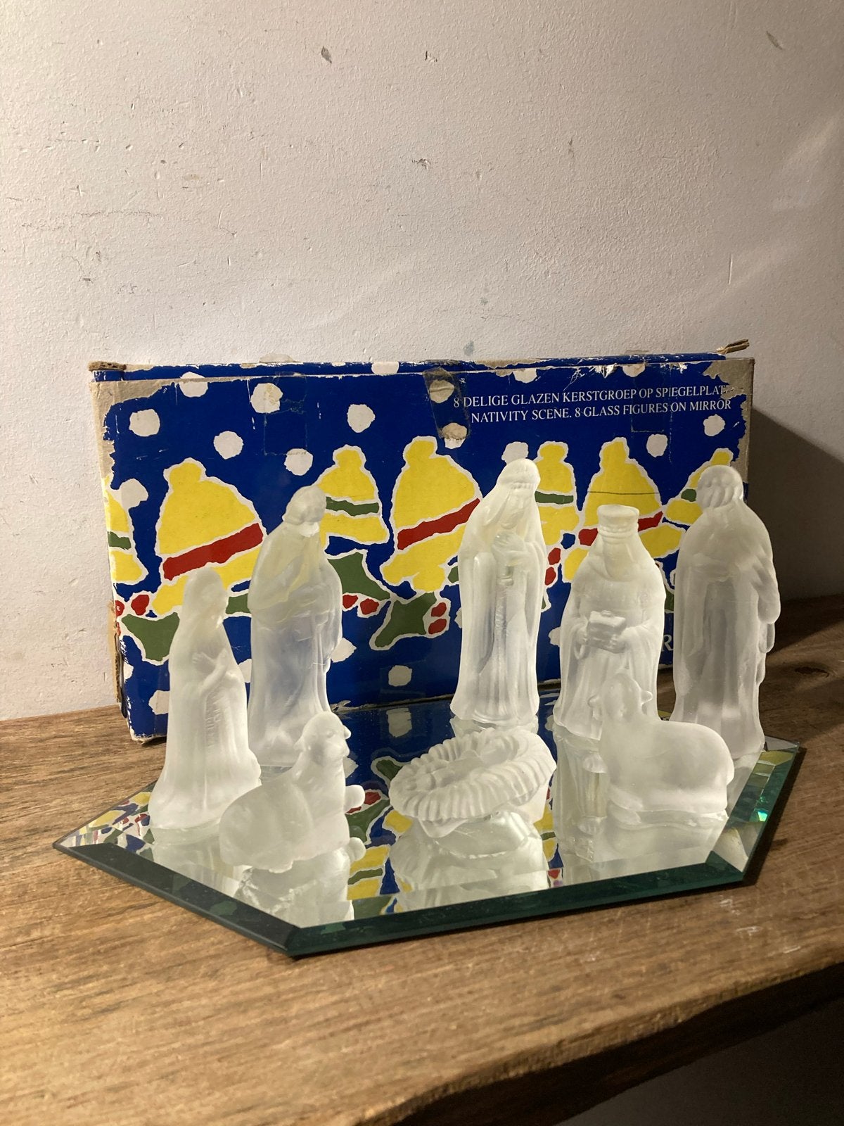 set van 8 kerstfiguren wit mat goas jaren 70-80, Ophalen of Verzenden