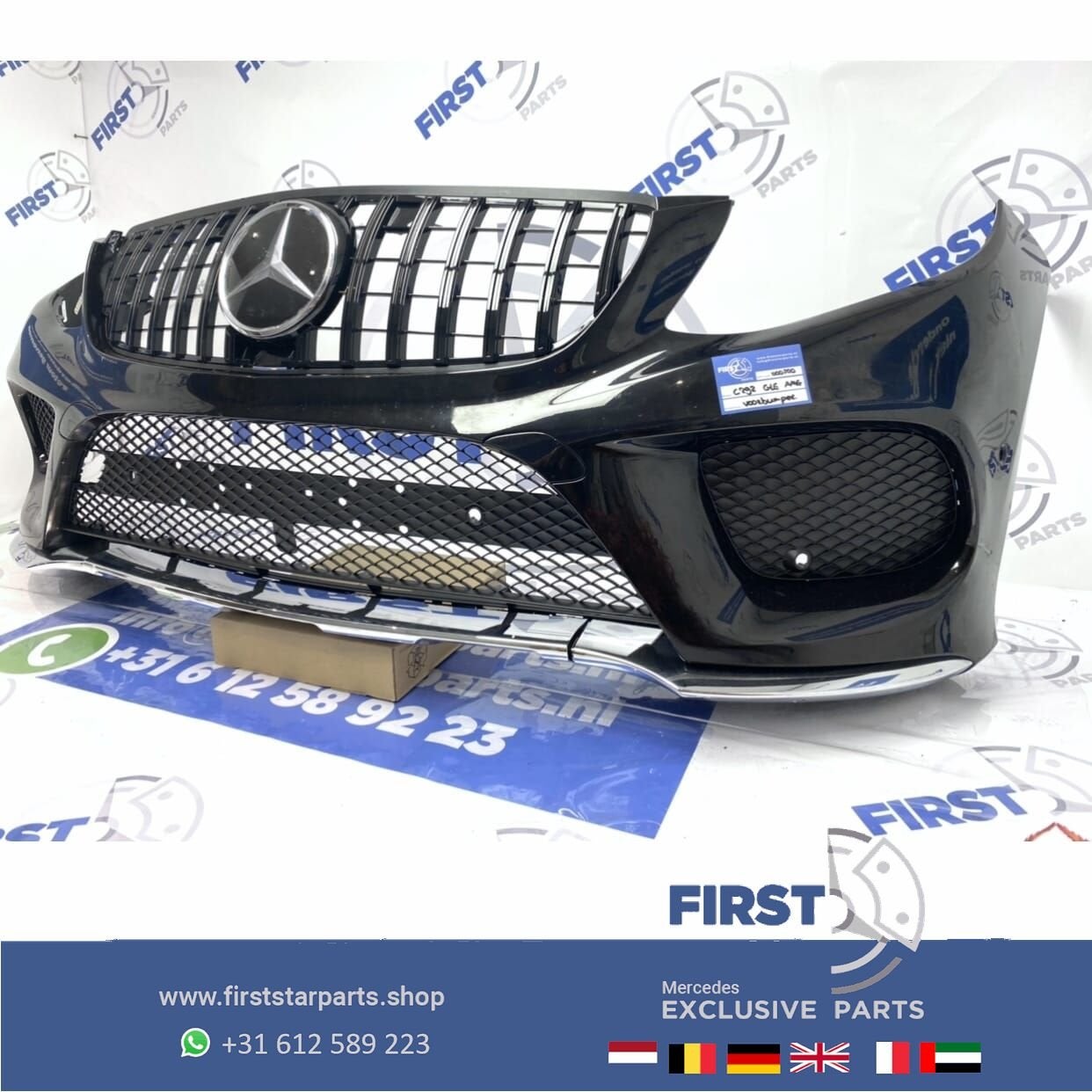 W166 GLE AMG VOORBUMPER A1668851538 GLE 350 450 43 AMG BUMPE, Gebruikt, -, Voor, Ophalen of Verzenden