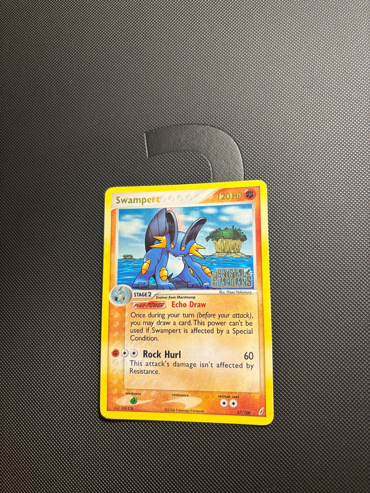 Swampert Pokémon Kaart - Crystal Guardians 27/100, Ophalen of Verzenden, Gebruikt, Losse kaart