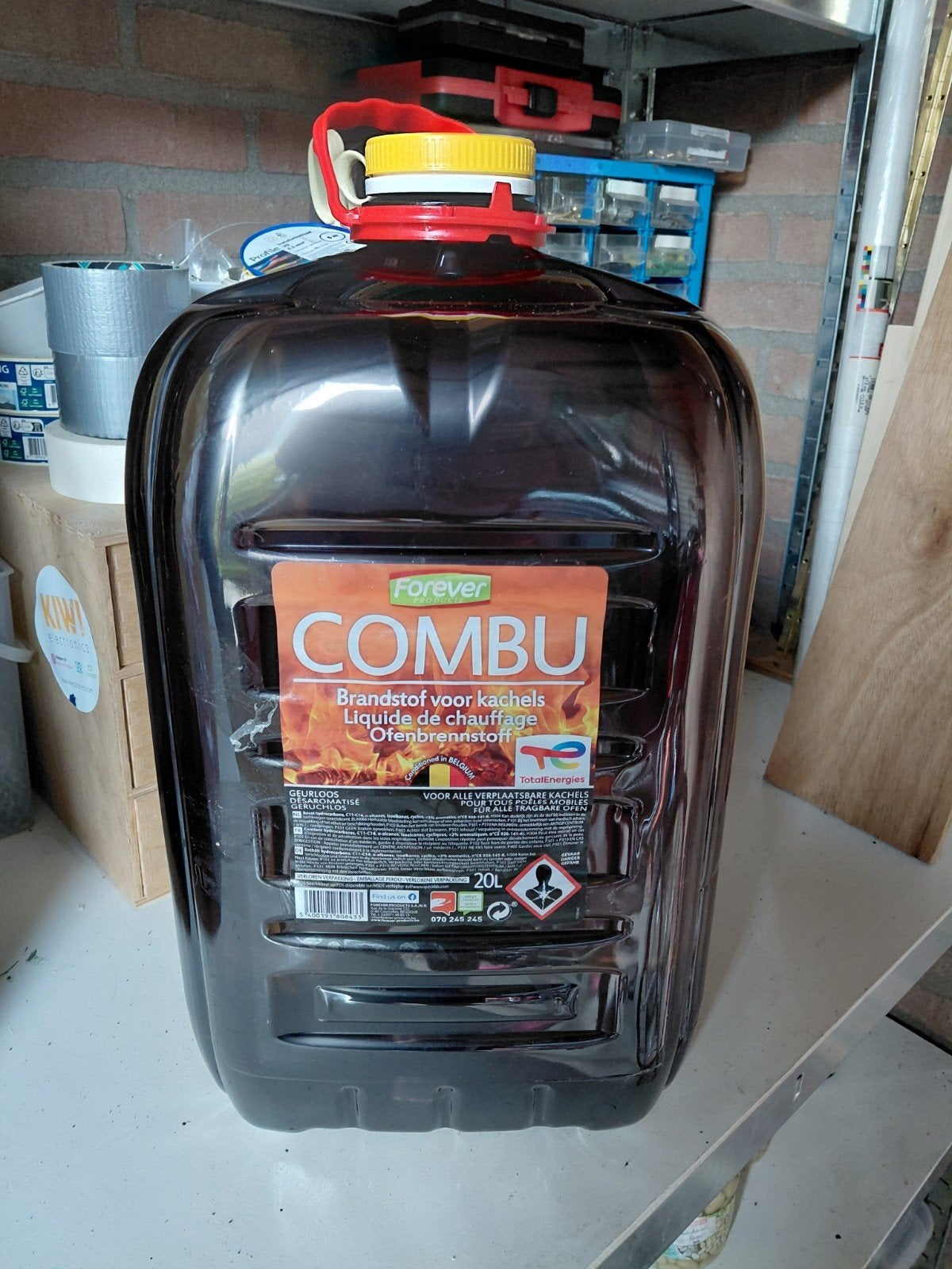 3x Combu 20L kachelolie, Ophalen of Verzenden, Zo goed als nieuw, Gas, Gaskachel
