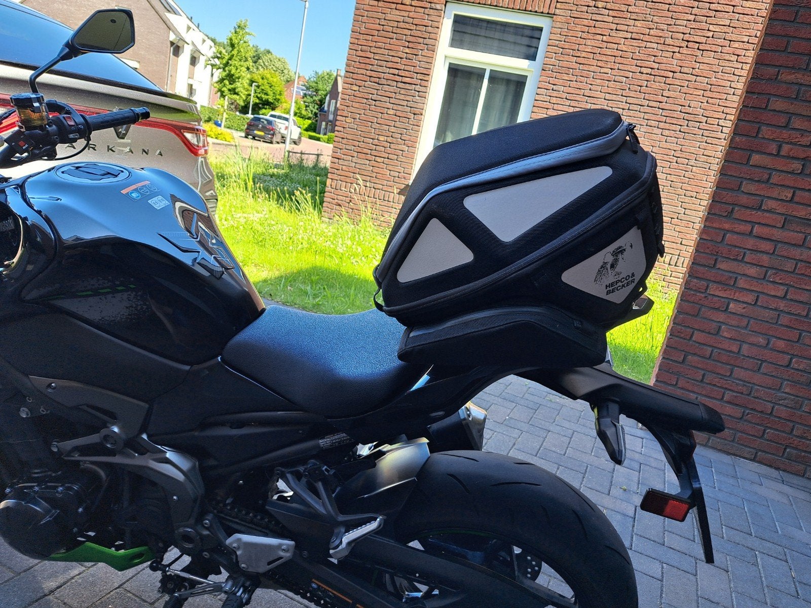 Hepco en Becker,  Rear bag + sportrack Kawasaki Z900, Ophalen of Verzenden, Zo goed als nieuw