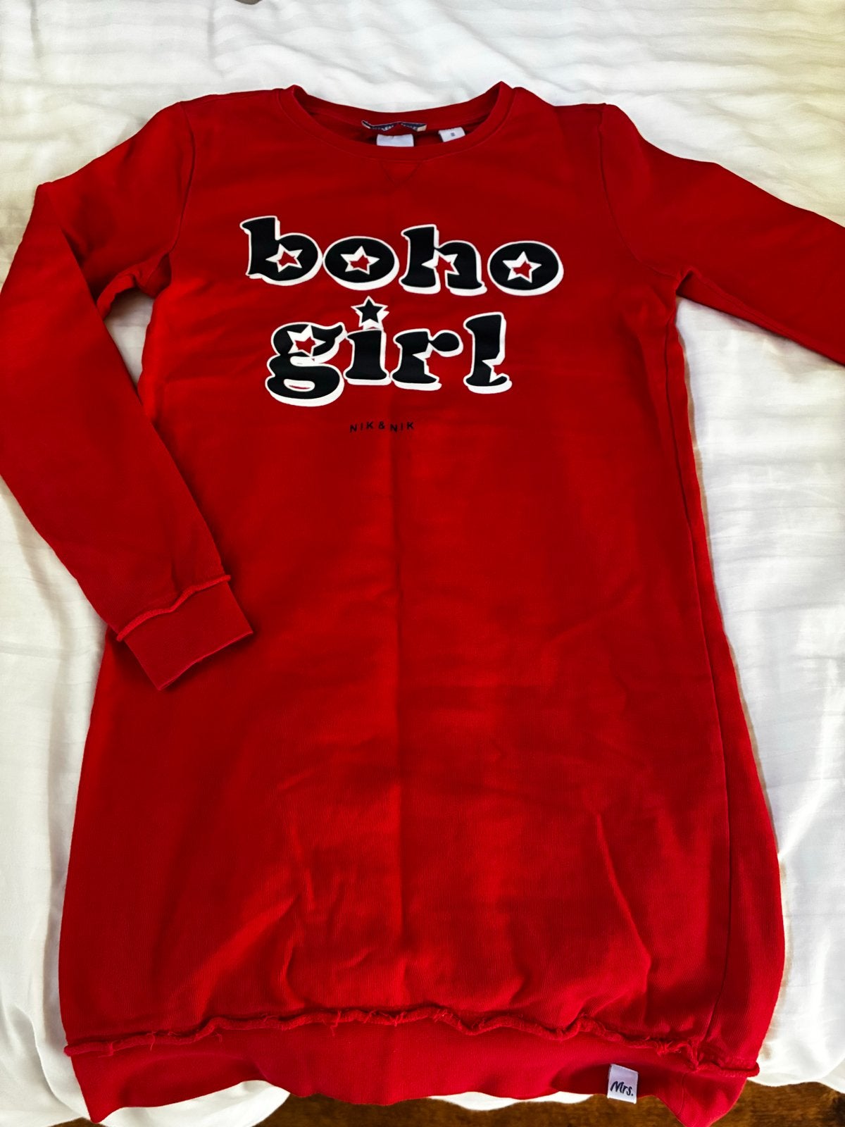 NIK&NIK Lange Trui 'Boho Girl' Rood Maat 12/152, Ophalen of Verzenden, Gebruikt, Meisje, Trui of Vest