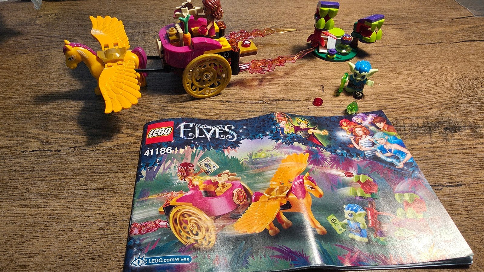 LEGO Elves 41186 Azari & de Vuurvliegval 100% compleet, Ophalen of Verzenden, Zo goed als nieuw